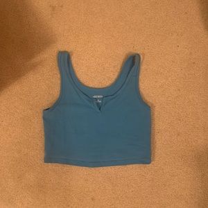 Blue crop top